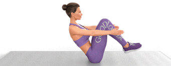 Encogimiento abdominal y flexión de rodilla